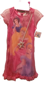 DISNEY PRINCESSES CINDERELLA GIRLS SLEEPWEAR PAJAMAS GOWN W/ WAND~NEW~SIZE 7-8 - Picture 1 of 2