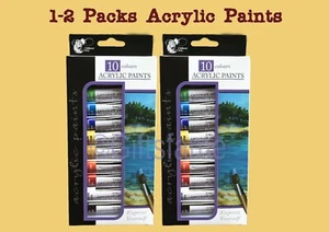 10 X 12 ml Acrylic Colour Color Paint Tubes For Kids Children Canvas Art Craft - Picture 1 of 4