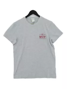 Abercrombie & Fitch Men's T-Shirt L Grey Graphic Cotton with Polyester Basic - Picture 1 of 6