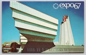 Expo 67 Great Britain Pavilion Closeup View Montreal Canada Postcard - Picture 1 of 2