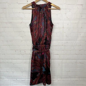 Vintage Veronicam Halter Dress Womens Size XS Belted Stretch Multicolor - Picture 1 of 10