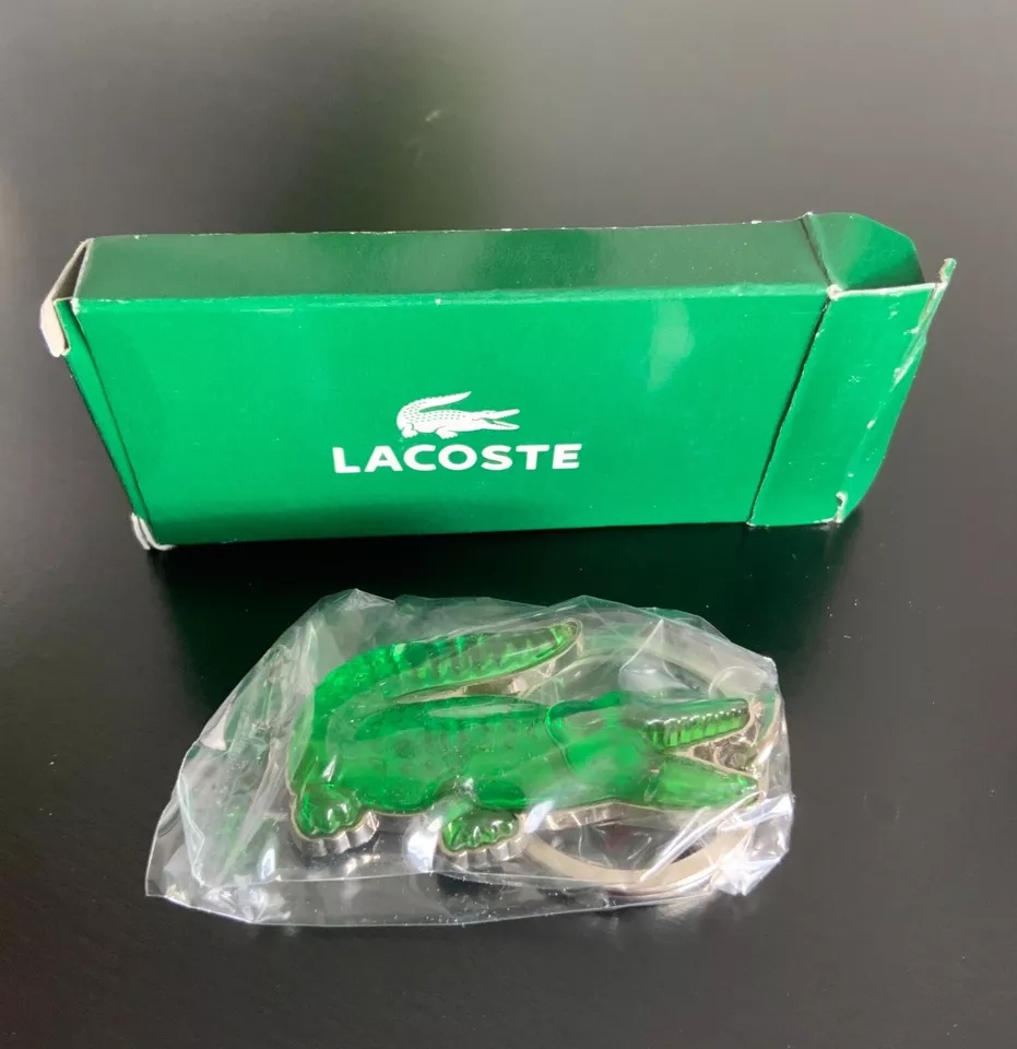 Lacoste Metal Green Keychain Length 3 inches Promotional Item Early 2000’s - Image 1 of 4