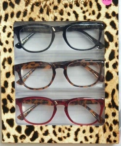 BETSEY JOHNSON 3-PACK SET PREMIUM READING GLASSES READERS +1.50+2.00+2.50 NEW - Picture 1 of 4