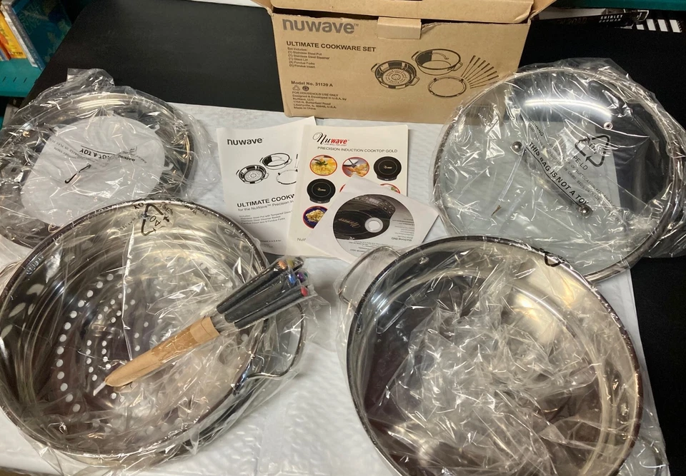 Juego de utensilios de cocina NuWave 31120 y placa de inducción 30201 NUEVO (caja abierta) Foto 1 de 4