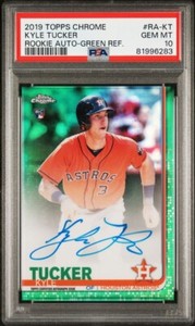 2019 Topps Chrome Green Refractor Kyle Tucker RC Rookie AUTO /99 PSA 10 GEM MINT