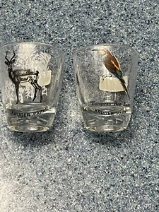 Kruger Park South Africa Shot Glass - European Bee Eater & Impala Gazelle - Picture 1 of 4