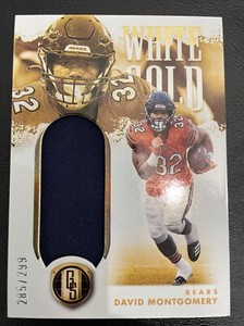 2022 Gold Standard David Montgomery White Gold Jersey #285/299 Bears