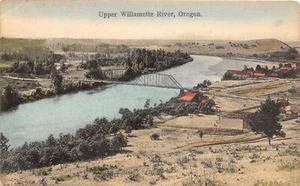 J43/ Upper Willamette River Oregon Postcard c1910 Bridge Homes 207 - Picture 1 of 4