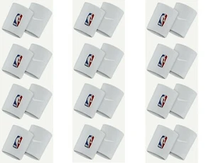 180 $ Posten von 12 Packungen Nike NBA Elite Basketball Armbänder Dri-Fit 2 Stück/Packung, weiß - Bild 1 von 4