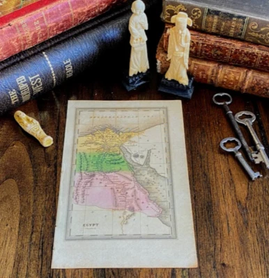 埃及 1834 年原始地图。 状况完好。 — 第 1/4 张图片