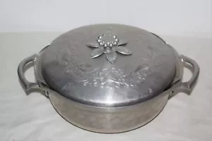 Vintage Everlast geschmiedete Aluminium Auflaufform Deckel & Pyrex Schüssel MCM Blumen - Bild 1 von 7