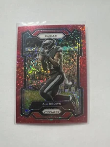2023 Panini Prizm Red Sparkle AJ Brown Philadelphia Eagles #236 - Picture 1 of 1