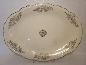 Vintage Homer Laughlin Serving Plater 11” x 8” Virginia Rose Golden Rose 1948 - Picture 1 of 4