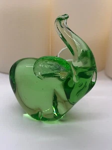 Pisapapeles vintage con tronco de elefante verde amante de los animales - Imagen 1 de 7