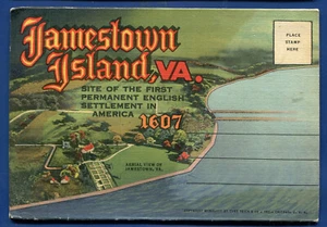 Jamestown Island Virginia linen postcard folder #1 - Picture 1 of 2