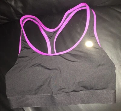 Champion Black/purple Polyester Spandex Blend W/racer Back Lightly PaddedSize XL - Image 1 of 4