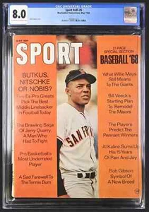 WILLIE MAYS SPORT MAGAZINE MAY 1968 CGC 8 SAN FRANCISCO GIANTS - Picture 1 of 2