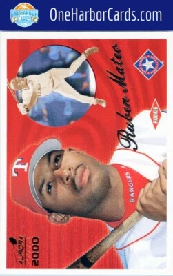 2000 Pacific Aurora Texas Rangers Baseball Card #142 Ruben Mateo - Image 1 of 2