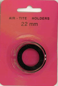Air Tite 22mm Black Ring (US 20 Cent/1/4 oz Gold Panda/K-Rand) Coin Capsule (1) - Picture 1 of 1