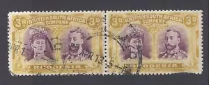 RHODESIA, DOBLE CABEZA, 3d SG 134 PAR USADO, GATO £110 (C&S) - Imagen 1 de 1