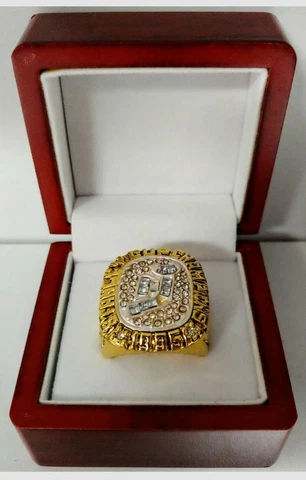 Claude Lemieux - 1995 New Jersey Devils Stanley Cup Hockey Ring WITH Wooden Box Cover