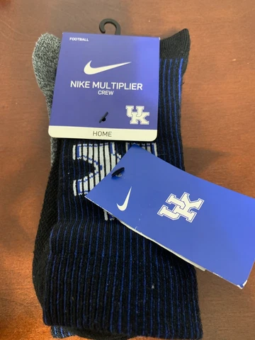 NWT L 8-12 NIKE Multiplier Kentucky Wildcats Football 2 Pairs Socks Set Home Awy Cover