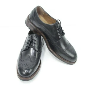 Johnston Murphy Fullerton WIngtip  Calfskin Mens Shoes 9.5 M Black  MSRP 175.00 - Picture 1 of 12