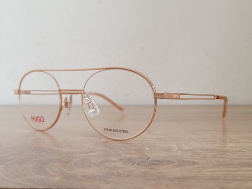 New HUGO BOSS HG 1146 DDB Stainless Steel Round Rose G Eyeglasses Frames