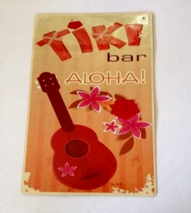 PIXY INK TIKI ALOHA Tin Metal Sign Beach Home Bar Man Cave - Picture 1 of 4
