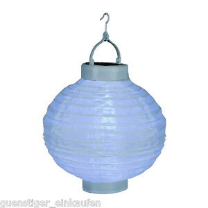 Partylaterne Gartenlaterne Lampion 20cm Durchmesser LED WEIß Ambiente Deko 