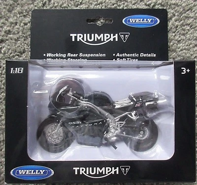 NIB WELLY 1/18 DIECAST 2002 TRIUMPH DAYTONA 955i MOTORCYCLE REPLICA MINIATURE - Image 1 of 2