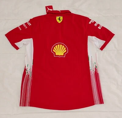 F1 Puma Ferrari Polo Shirt Kimi Raikkonen Sebastian Vettel Charles Leclerc 2018 - Immagine 1 di 4