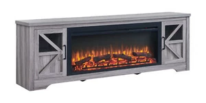 75" Fireplace TV Stand for TVs up to 80",with 44" Electric Fireplace - Picture 1 of 10