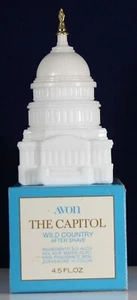 Vintage Avon The Capitol decanter Wild Country dopobarba completo 4,5 once in scatola - Foto 1 di 6