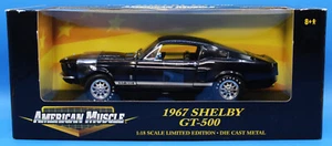 VINTAGE 2001 AMERICAN MUSCLE DIE-CAST 1:18 1967 SHELBY GT-500 NERO SIGILLATO HTF - Foto 1 di 5