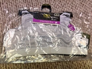 New GIRL'S SIZE XL ATHLETIC WORKS 2 PACK REVERSIBLE SPORT BRAS - Picture 1 of 2