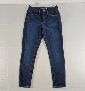 Pantalones de mezclilla ajustados lavados oscuros Seven7 para mujer de 8 (31-34"x29,5") sin barriga de tiro alto - Imagen 1 de 7
