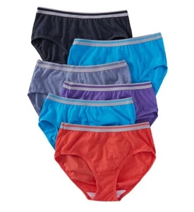 Fruit Of The Loom 6DLRBH1 Heather Low Rise Brief Panties - 6 Pack - Picture 1 of 1
