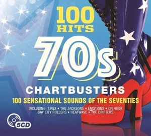 100 HITS 70s CHARTBUSTERS - 100 TRAX 5 CDs, BRAND NEW SEALED, PERFECT FOR PARTYS - Picture 1 of 2