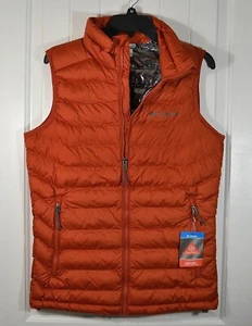 NWT MEN'S COLUMBIA WHITE OUT PUFFER VEST OMNI-HEAT DARK SIENNA PUFFER SZ S - Picture 1 of 5
