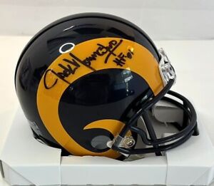 Jack Youngblood Signed Mini Helmet HOF 01 Script Los Angeles Rams Tristar Cert