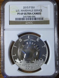 2015 P $1 US MARSHALLS SERVICE PR69DCAM COMMEMORATIVE - NGC - Picture 1 of 2