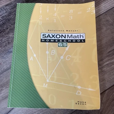 Saxon Math 6/5 Homeschool Solutions Manual 3rd Edition - Image 1 of 4