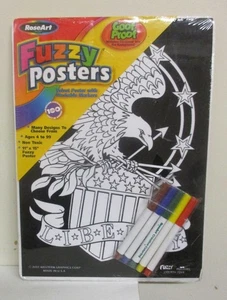 RoseArt (Rose Art) Fuzzy Poster Kit (2001): Liberty Eagle + Marker NEU/VERSIEGELT - Bild 1 von 1
