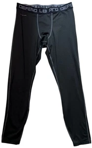 Layer 8 Performance Mens Qwick Dry Tights Pants Stretch Size L Black Athletic - Picture 1 of 10