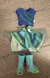 Wellie Wishers AG Doll Camille OUTFIT! Top Skirt Boots RETIRED - Picture 1 of 2