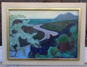 Anton Bruder (Aussig 1898-1983 Glinde) - Elbetal in Böhmen - Gemälde - Bild 1 von 12