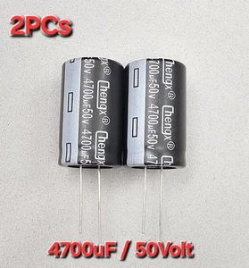 Condensador electrolítico de aluminio 2200μF 50V serie KM Nichicon 2 piezas en stock en EE. UU. - Imagen 1 de 5