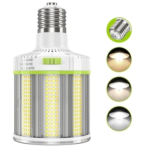LED Corn Light Bulb 60W/80W/100W Adjustable E39/E40 Mogul Base,4500K 5000K 5700K - Picture 1 of 18