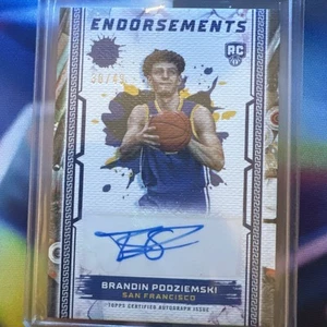 Motivo Topps 2023-24 - Rookie Endorsements automático RC Brandin Podziemski 30/49 - Imagen 1 de 2